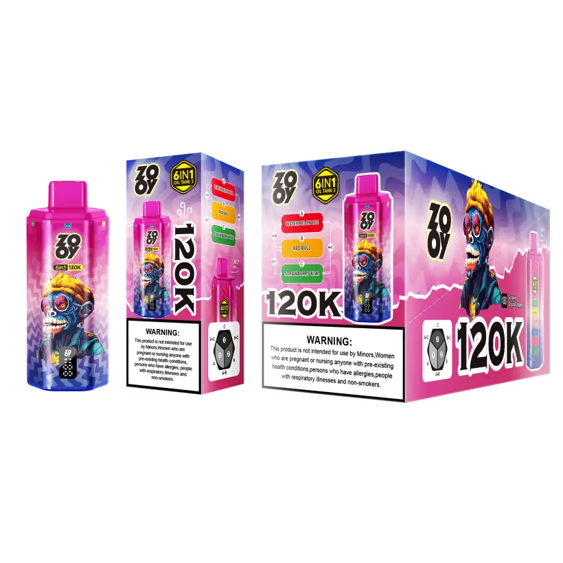 ZOOY 120K Puffs 6-in-1 Einweg Vape 120000 Kostenloser Versand aus EU-Lager