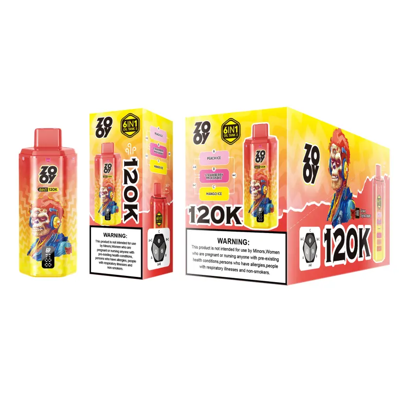 ZOOY 120K Puffs 6-in-1 Einweg Vape 120000 Kostenloser Versand aus EU-Lager