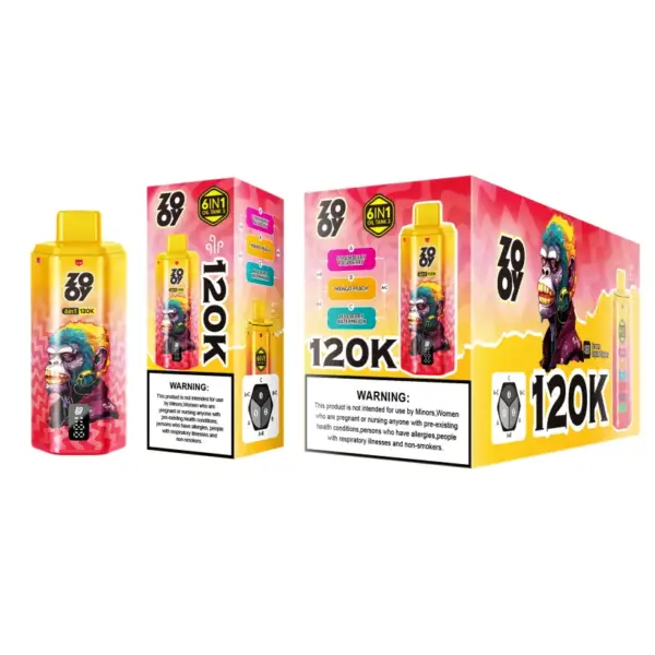 ZOOY 120K Puffs 6-in-1 Einweg Vape 120000 Kostenloser Versand aus EU-Lager