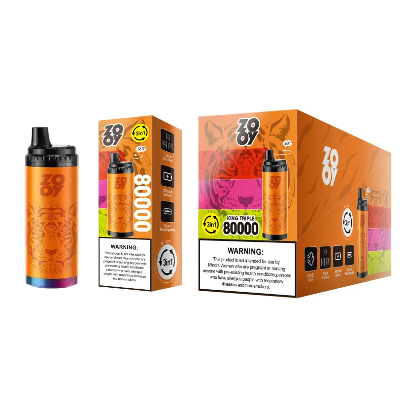 ZOOY 80k Züge Einweg Vape King Triple 80000 3 in 1 EU Lager