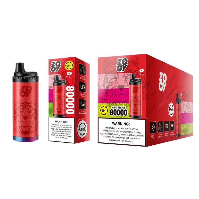 ZOOY 80k Züge Einweg Vape King Triple 80000 3 in 1 EU Lager