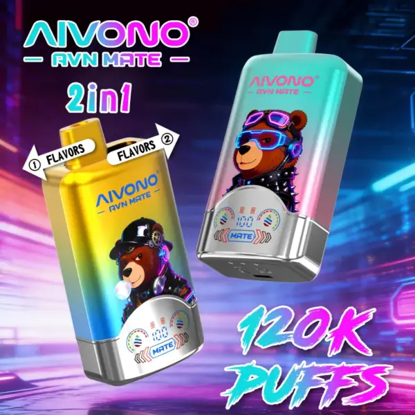 Aivono 120K Puffs 2 In 1 Aromen Avn Mate Einweg E Zigarette Großhandel Kostenloser Versand