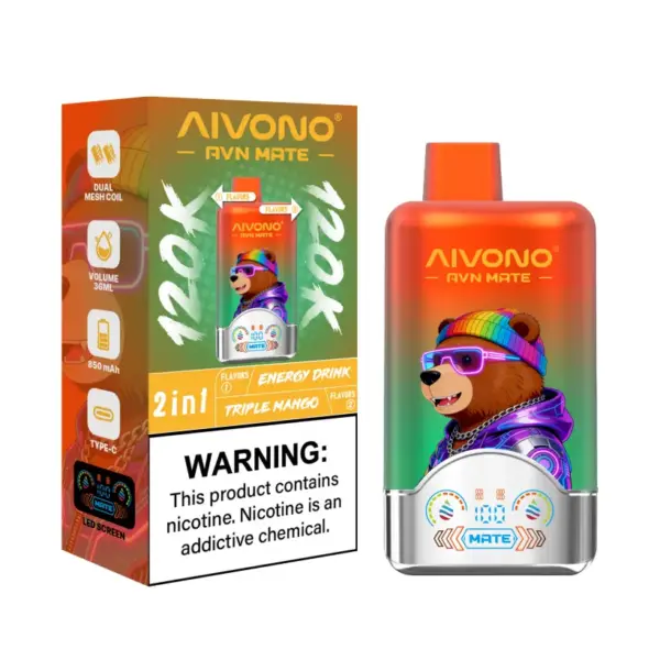 Aivono 120K Puffs 2 In 1 Aromen Avn Mate Einweg E Zigarette Großhandel Kostenloser Versand