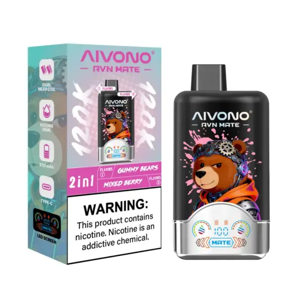 Aivono 120K Puffs 2 In 1 Aromen Avn Mate Einweg E Zigarette Großhandel Kostenloser Versand