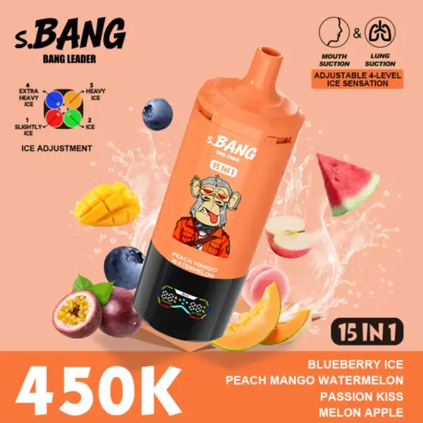 Bang Leader 450K Puffs 15 In 1 Einweg E Zigarette Mehrere Geschmacksrichtungen Kostenloser Versand