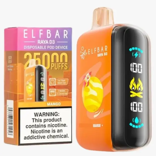 ELF BAR 25K Puffs 25000 RAYA D3 Einweg Vape EU Lager