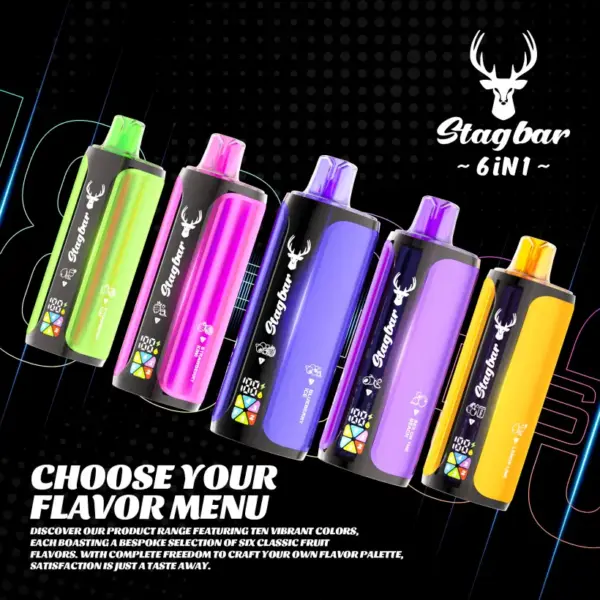 EU Lager Stagbar 180k Puffs 4-in-1 Einweg Vape Großhandel Kostenloser Versand