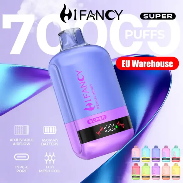 Hifancy 70K Puffs 70000 Super Einweg Vape Kostenloser Versand EU Lager