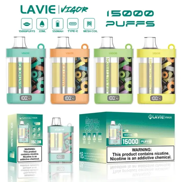 Lavie Vigor 15K Puffs 15000 Beste Einweg E Zigarette Großhandel Kostenloser Versand