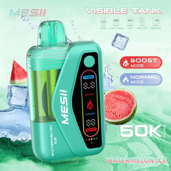 Mesii 50K Puffs Visible Tank Dual Mode Einweg E Zigarette 50000 Kostenloser Versand