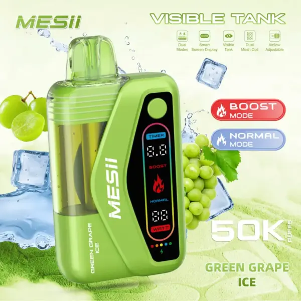 Mesii 50K Puffs Visible Tank Dual Mode Einweg E Zigarette 50000 Kostenloser Versand