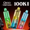 OKSO Tornado 100k Puffs 100000 Wiederaufladbarer Einweg-Vape-Stift Kostenloser Versand
