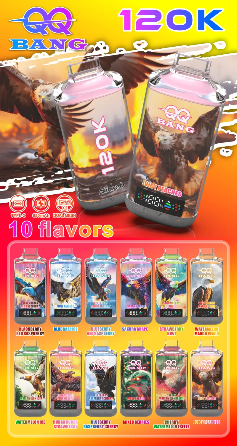 QQ Bang 120K Puffs Crystal Günstige Einweg E Zigarette 120000 Kostenloser Versand