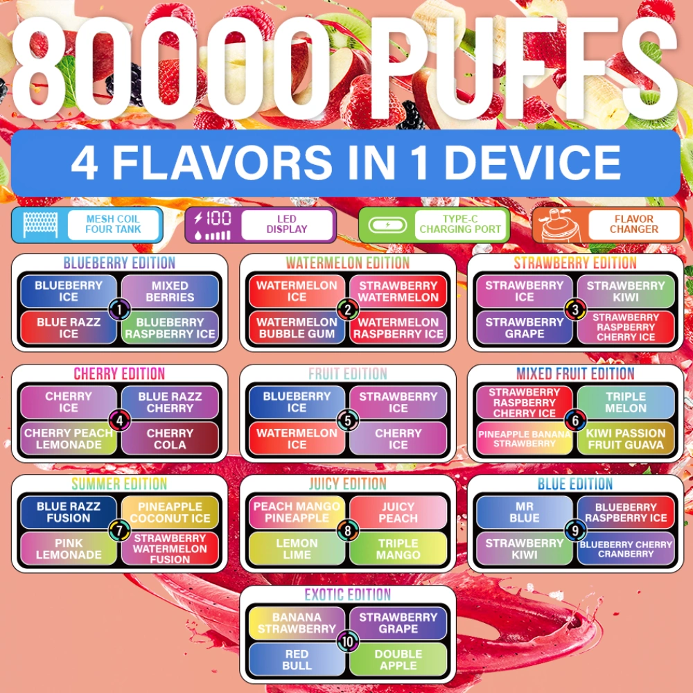 Stagbar 80k Puffs Einweg Vape Stag Bar 4-in-1 Kostenloser Versand EU Lager