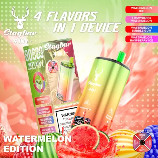 Stagbar 80k Puffs Einweg Vape Stag Bar 4-in-1 Kostenloser Versand EU Lager