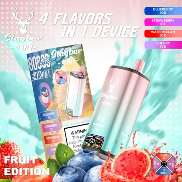 Stagbar 80k Puffs Einweg Vape Stag Bar 4-in-1 Kostenloser Versand EU Lager