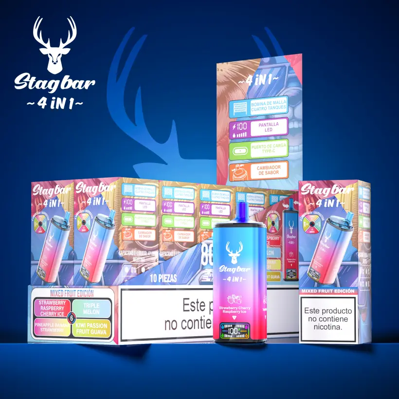 Stagbar 80k Puffs Einweg Vape Stag Bar 4-in-1 Kostenloser Versand EU Lager