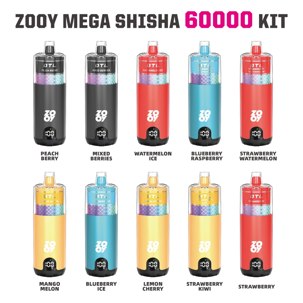 ZOOY Mega 60K Puffs 60000 DTL Shisha Einweg E Zigarette Großhandel EU Lager