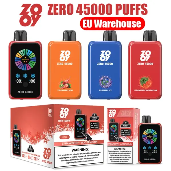 ZOOY ZERO 45K Puffs 45000 Nikotin Und Ice Kontrolle Einweg Vape Großhandel EU Lager