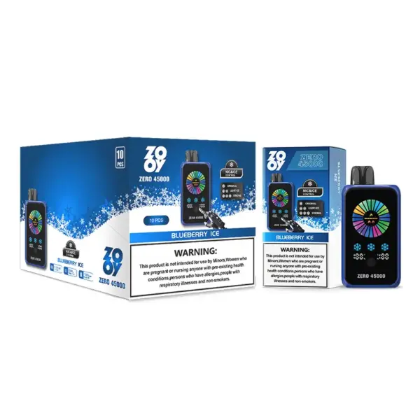 ZOOY ZERO 45K Puffs 45000 Nikotin Und Ice Kontrolle Einweg Vape Großhandel EU Lager
