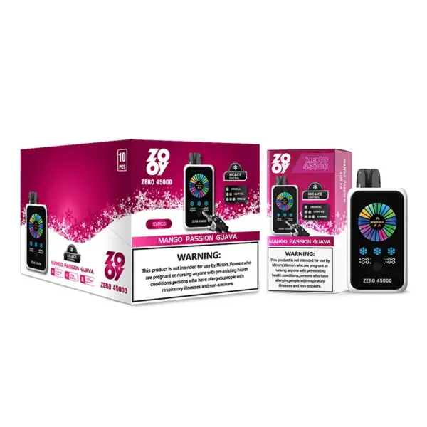 ZOOY ZERO 45K Puffs 45000 Nikotin Und Ice Kontrolle Einweg Vape Großhandel EU Lager