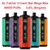 Al Fakher 40K Puffs 40000 Megamax Einweg Vape Großhandel Fabrikpreis