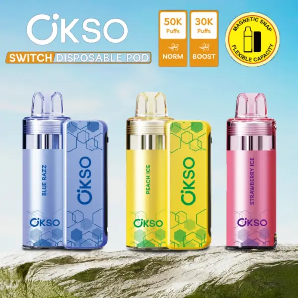 OKSO 50K Puffs 50000 Switch Kit UI Display Einweg Vape Kostenloser Versand