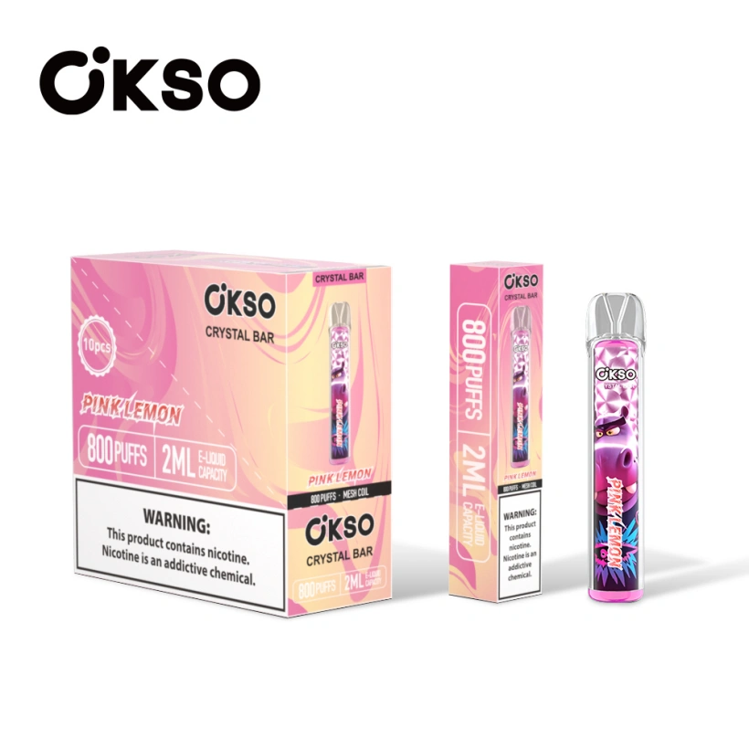 OKSO 800 Puffs Crystal Bar Einweg Vape Günstig Großhandel Mit 2ml E Liquid