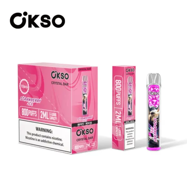 OKSO 800 Puffs Crystal Bar Einweg Vape Günstig Großhandel Mit 2ml E Liquid