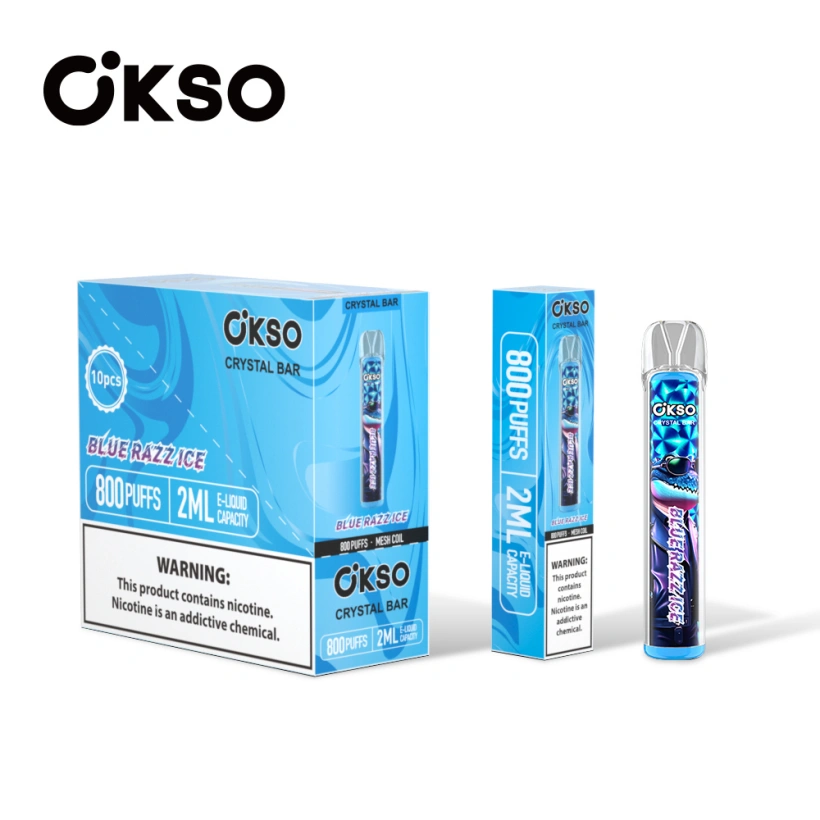 OKSO 800 Puffs Crystal Bar Einweg Vape Günstig Großhandel Mit 2ml E Liquid