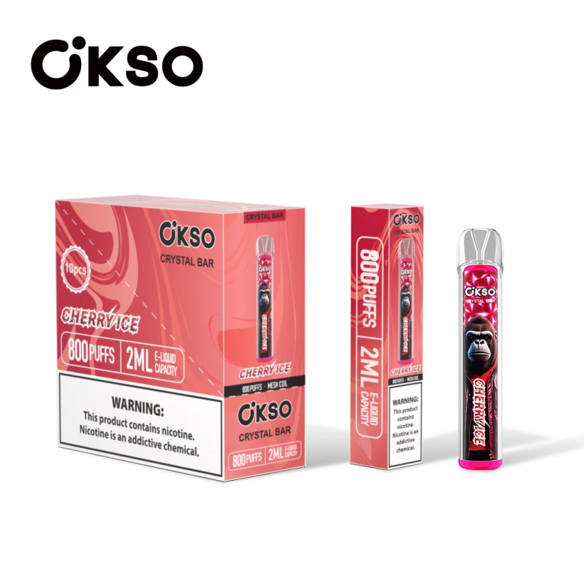 OKSO 800 Puffs Crystal Bar Einweg Vape Günstig Großhandel Mit 2ml E Liquid