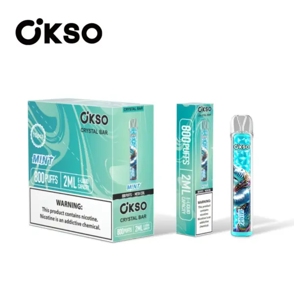 OKSO 800 Puffs Crystal Bar Einweg Vape Günstig Großhandel Mit 2ml E Liquid