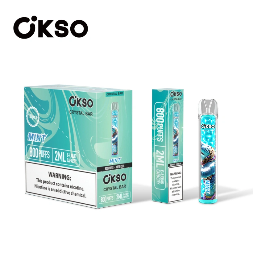 OKSO 800 Puffs Crystal Bar Einweg Vape Günstig Großhandel Mit 2ml E Liquid