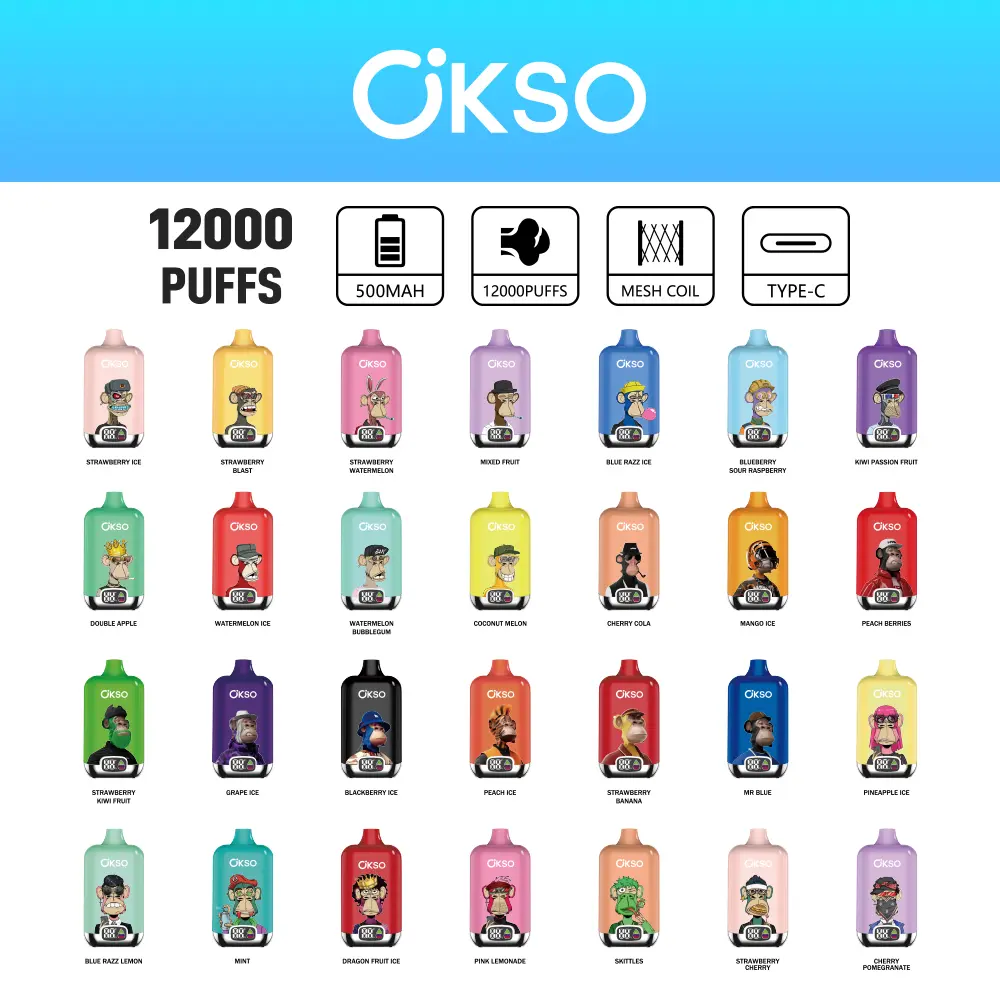OKSO Digital 12000 Züge 12k Einweg Vape EU Lager