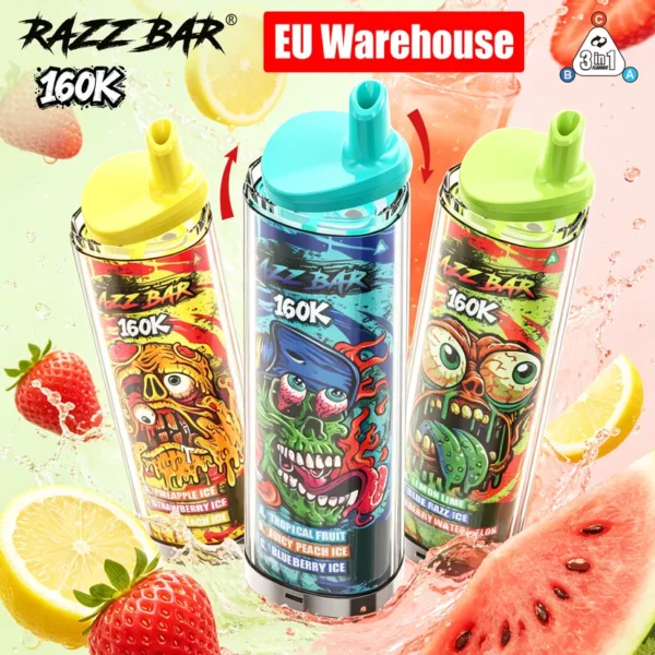 Razz Bar 160K Züge 3 in 1 Einweg E-Zigarette