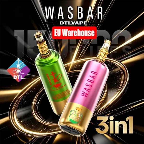 Wasbar 150K Züge 3 in 1 DTL Vaping Einweg E-Zigarette Vape