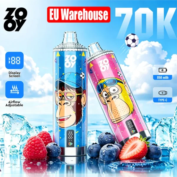 ZOOY 70K Züge 70000 Puffs Crystal Einweg E-Zigarette Vape