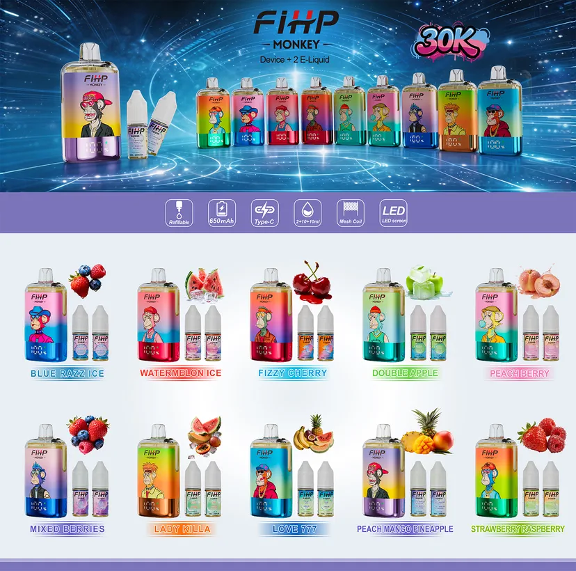 FIHP 30k Züge 30000 Monkey Refillable E Liquid