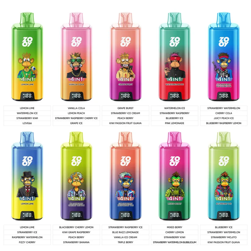 ZOOY 200K Züge Puffs 4 in 1 Einweg E-Zigarette Vape