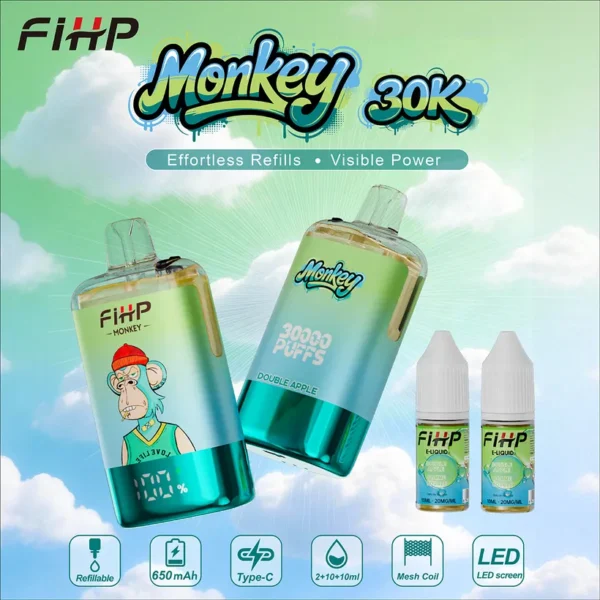 FIHP 30k Züge 30000 Monkey Refillable E Liquid