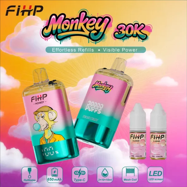 FIHP 30k Züge 30000 Monkey Refillable E Liquid