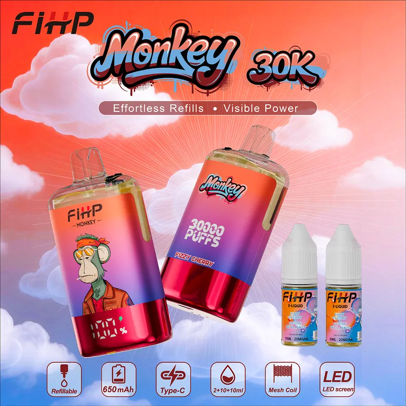 FIHP 30k Züge 30000 Monkey Refillable E Liquid