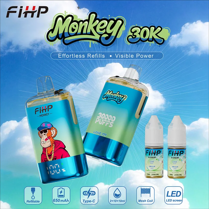 FIHP 30k Züge 30000 Monkey Refillable E Liquid