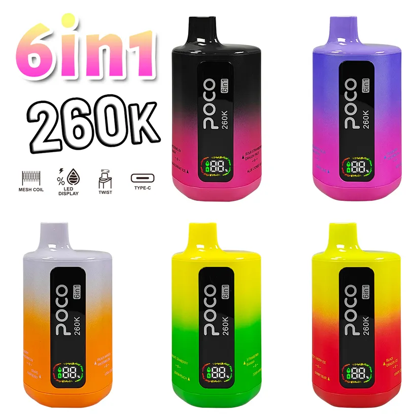 POCO 260K Züge 6 in 1 Einweg E-Zigarette Vape