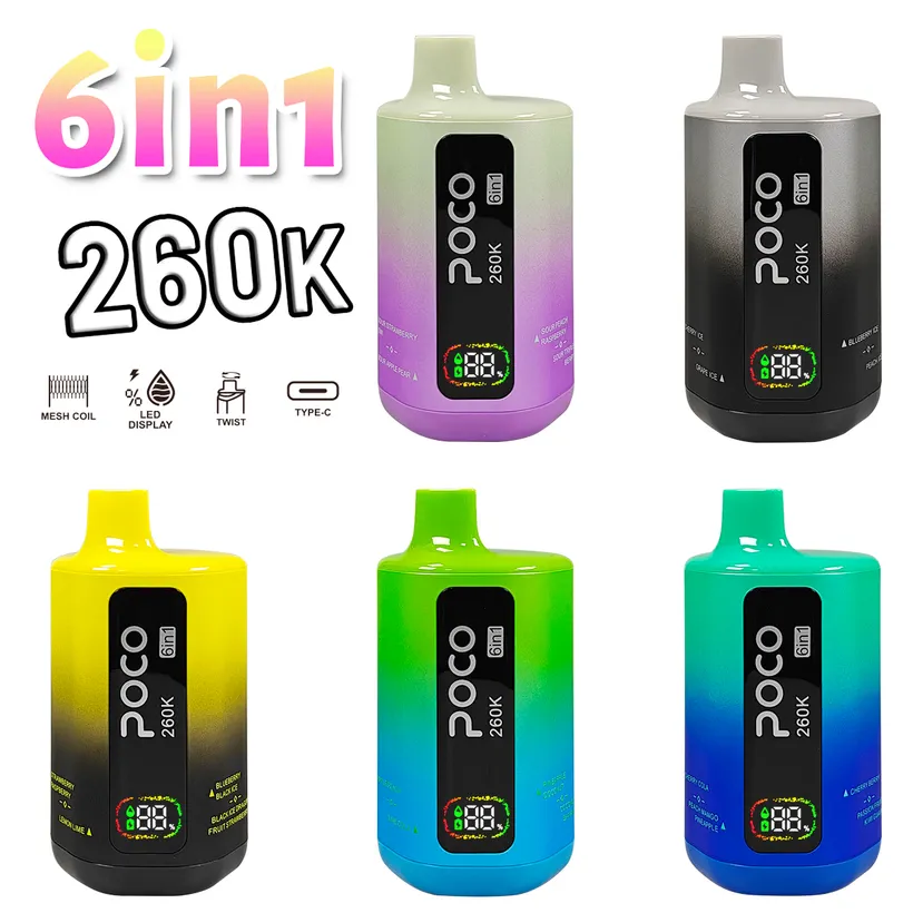 POCO 260K Züge 6 in 1 Einweg E-Zigarette Vape