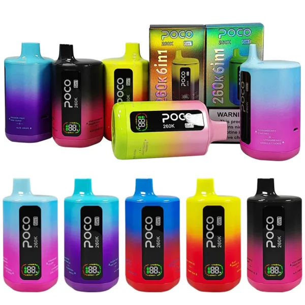POCO 260K Züge 6 in 1 Einweg E-Zigarette Vape