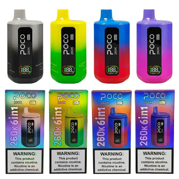 POCO 260K Züge 6 in 1 Einweg E-Zigarette Vape
