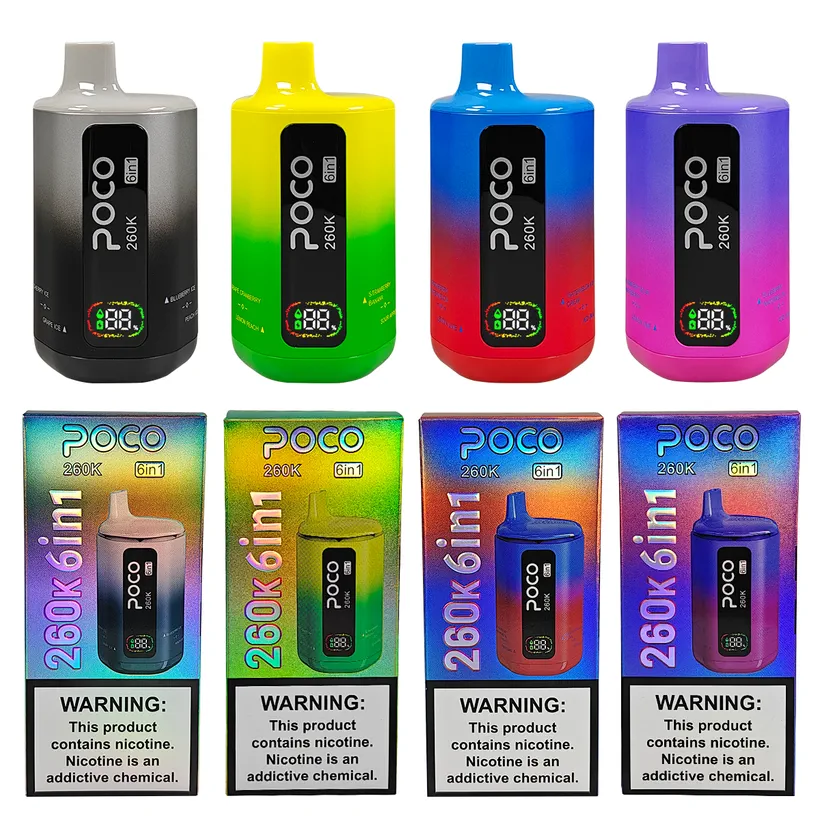 POCO 260K Züge 6 in 1 Einweg E-Zigarette Vape