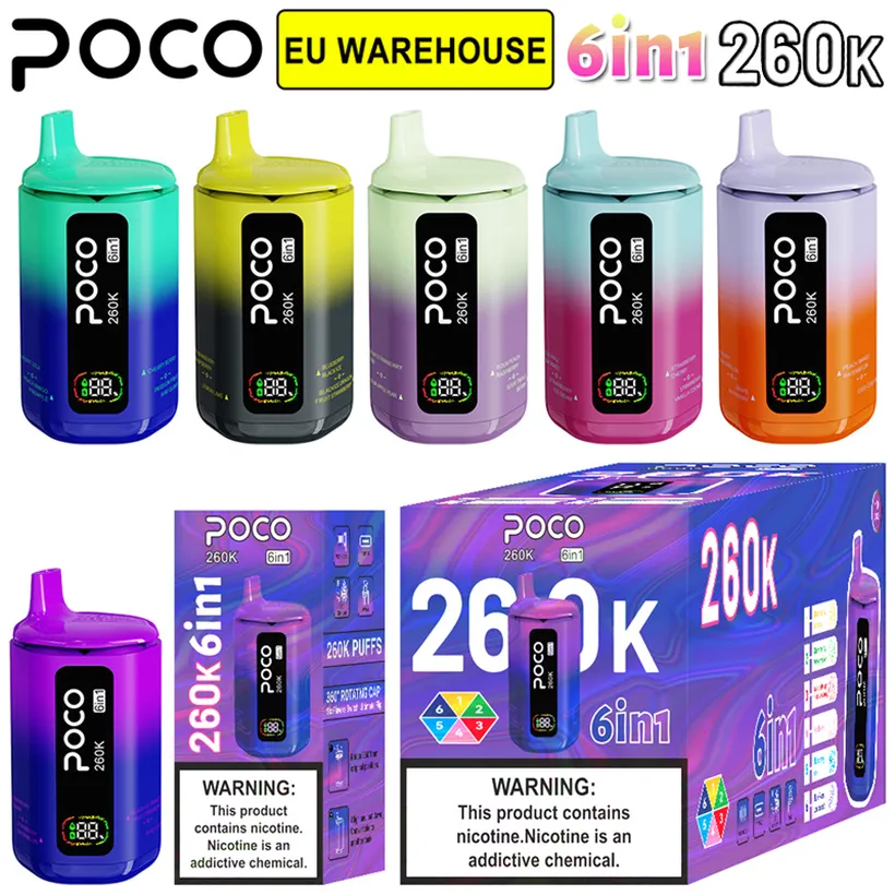 POCO 260K Züge 6 in 1 Einweg E-Zigarette Vape