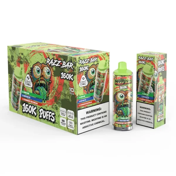 Razz Bar 160K Züge 3 in 1 Einweg E-Zigarette